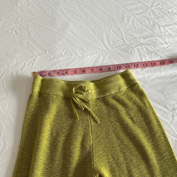 Wide Leg Knit Pants in Olive Green - Picture 4 of 6